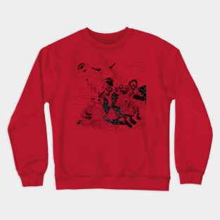 deadly alien canvas, the coven witch in pattern ecopop Crewneck Sweatshirt